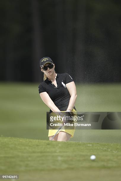 Bell Micro LPGA Classic: Morgan Pressel in action from sand on No 11 during Thursday play at Robert Trent Jones Golf Trail at Magnolia Grove. Mobile,...