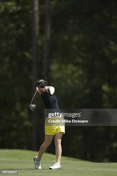 Bell Micro LPGA Classic: Morgan Pressel in action, drive from tee on No 12 during Thursday play at Robert Trent Jones Golf Trail at Magnolia Grove....