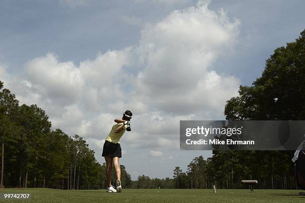 Bell Micro LPGA Classic: Michelle Wie in action, drive from tee on No 13 during Thursday play at Robert Trent Jones Golf Trail at Magnolia Grove....