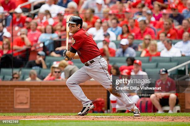 Lance Berkman of the Houston Astros bats against the St. Louis Cardinals at Busch Stadium on May 13, 2010 in St. Louis, Missouri. The Astros beat the...
