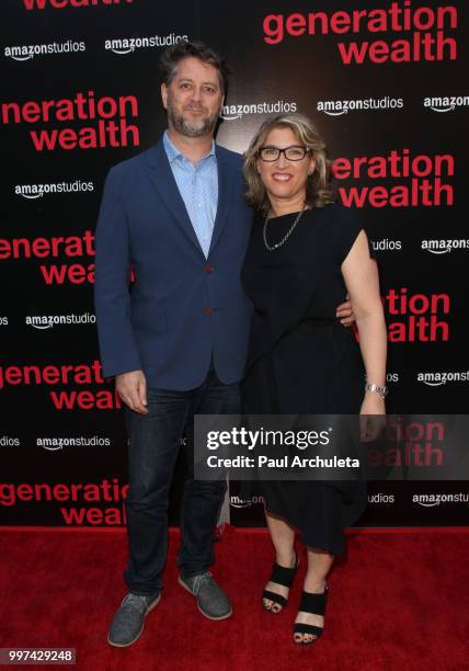 Producer Frank Evers and Director / Photographer Lauren Greenfield attend the premiere of Amazon Studios' "Generation Wealth" at ArcLight Hollywood...