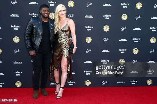 Subban and Lindsey Vonn attend the Sports Illustrated Fashionable 50 on July 12, 2018 in West Hollywood, California.