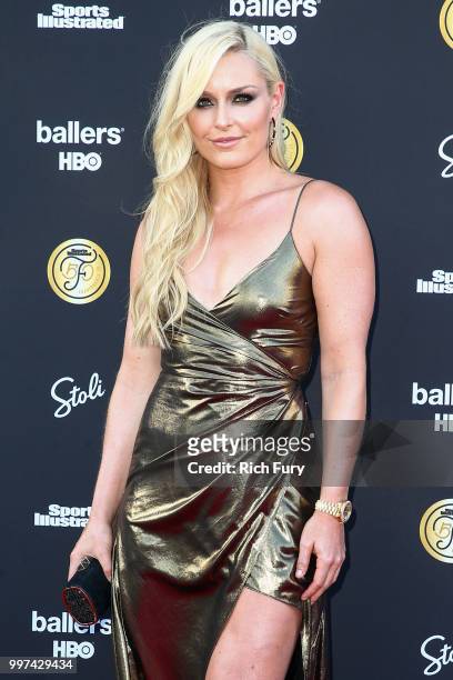 Lindsey Vonn attends the Sports Illustrated Fashionable 50 on July 12, 2018 in West Hollywood, California.