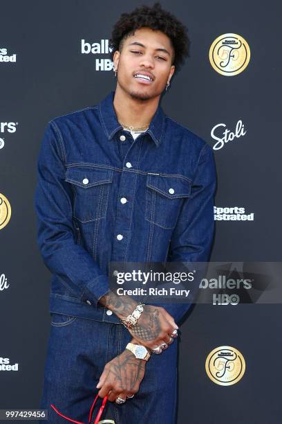 Kelly Oubre attends the Sports Illustrated Fashionable 50 on July 12, 2018 in West Hollywood, California.