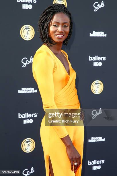 Tori Bowie attends the Sports Illustrated Fashionable 50 on July 12, 2018 in West Hollywood, California.