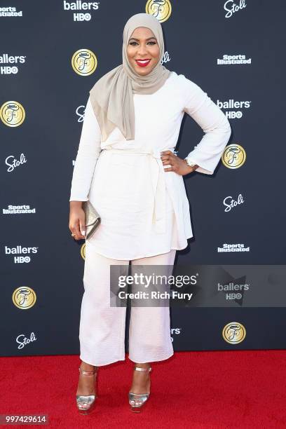 Ibtihaj Muhammad attends the Sports Illustrated Fashionable 50 on July 12, 2018 in West Hollywood, California.