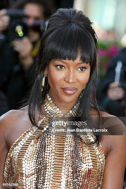 Naomi Campbell attends the premiere of 'Biutiful' held at the Palais des Festivals during the 63rd Annual International Cannes Film Festival on May...