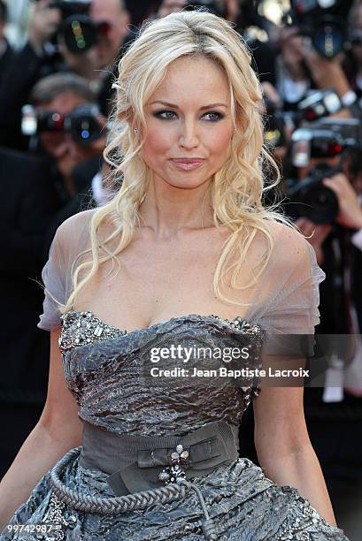 Adriana Karembeu attends the premiere of 'Biutiful' held at the Palais des Festivals during the 63rd Annual International Cannes Film Festival on May...