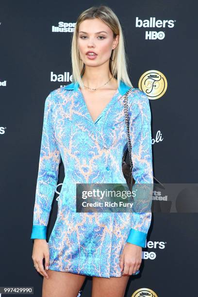 Juliette Perkins attends the Sports Illustrated Fashionable 50 on July 12, 2018 in West Hollywood, California.