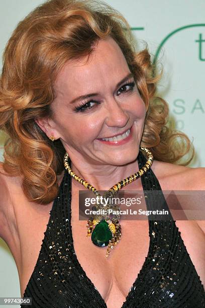 Chopard Co-President Caroline Gruosi-Scheufele attends the Chopard 150th Anniversary Party at Palm Beach, Pointe Croisette during the 63rd Annual...