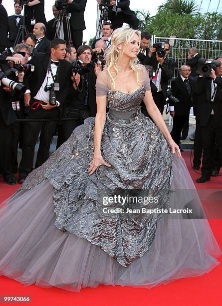 Adriana Karembeu attends the premiere of 'Biutiful' held at the Palais des Festivals during the 63rd Annual International Cannes Film Festival on May...