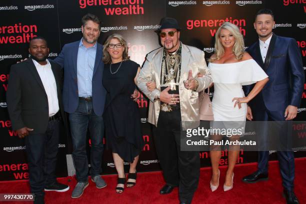 Clifton Magee, Frank Evers, Lauren Greenfield, Limo Bob, Tiffany Masters and Bobby J attend the premiere of Amazon Studios' "Generation Wealth" at...