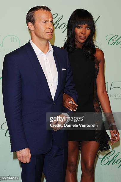 Vladislav Doronin and model Naomi Campbell attend the Chopard 150th Anniversary Party at the VIP Room, Palm Beach during the 63rd Annual...