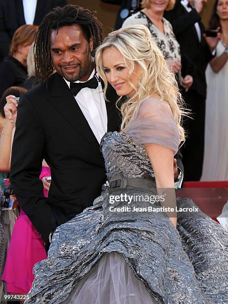 Christian Karembeu and Adriana Karembeu attend the premiere of 'Biutiful' held at the Palais des Festivals during the 63rd Annual International...