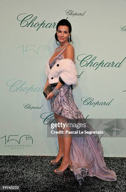 Francesca Versace attends the Chopard 150th Anniversary Party at Palm Beach, Pointe Croisette during the 63rd Annual Cannes Film Festival on May 17,...