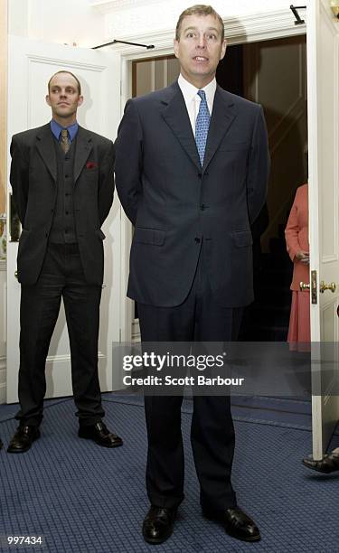 Britain's Prince Andrew, the Duke of York visits the national headquarters for the Baha'i Faith July 11, 2002 in London, United Kingdom. The visit...