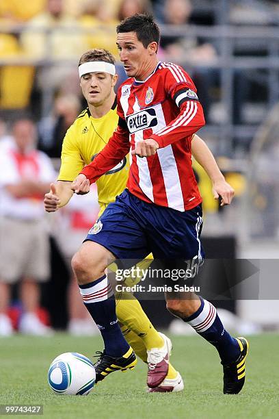 Sacha Kljestan of Chivas USA controls the ball against the Columbus Crew on May 15, 2010 at Crew Stadium in Columbus, Ohio.