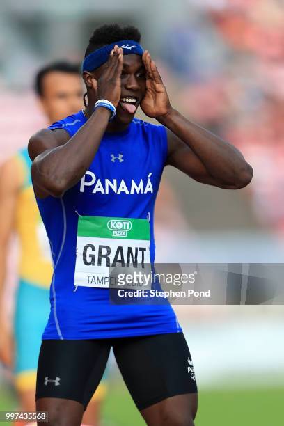 Antonio Grant of Panama in action during heat 1 of the men's 400m semi final on day three of The IAAF World U20 Championships on July 12, 2018 in...