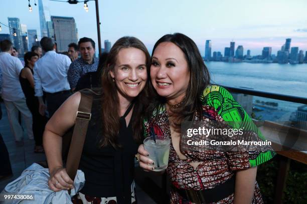 Natashya Wilson and Melissa de la Cruz during the Melissa de la Cruz And Michael Johnston Summer Soiree at Azul On the Rooftop at Hotel Hugo on July...