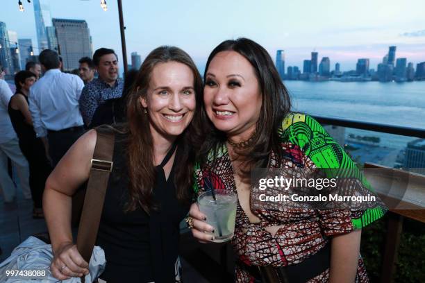 Natashya Wilson and Melissa de la Cruz during the Melissa de la Cruz And Michael Johnston Summer Soiree at Azul On the Rooftop at Hotel Hugo on July...