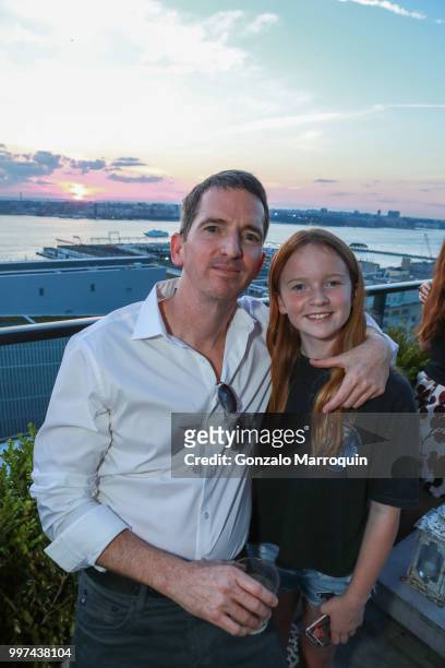 Cole Hartman and Dagny Hartman during the Melissa de la Cruz And Michael Johnston Summer Soiree at Azul On the Rooftop at Hotel Hugo on July 12, 2018...
