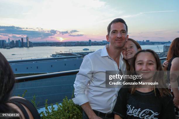 Cole Hartman, Dagny Hartman and Mattie Johnston during the Melissa de la Cruz And Michael Johnston Summer Soiree at Azul On the Rooftop at Hotel Hugo...