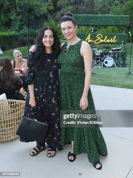 Stephanie Danan and Garance Doré, founder of Atelier Doré, celebrate Au Soleil:A Summer Soirée by Le Méridien  a global programme that brings the...