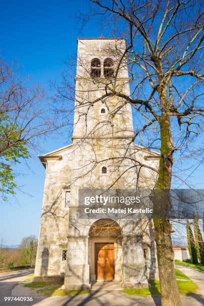 church of saint elija, kopriva, slovenia. - elija imagens e fotografias de stock