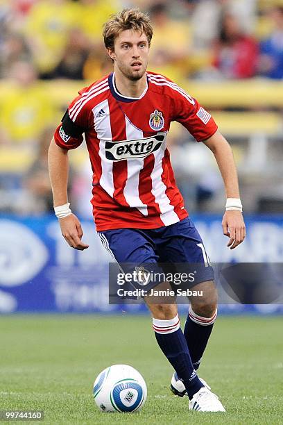 Blair Gavin of Chivas USA controls the ball against the Columbus Crew on May 15, 2010 at Crew Stadium in Columbus, Ohio.