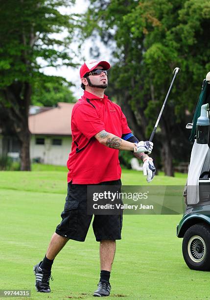 Chris Kirkpatrick of pop group 'N Sync attends The Jason Taylor Celebrity Golf Classic at Grande Oaks Golf Club on May 17, 2010 in Davie, Florida.