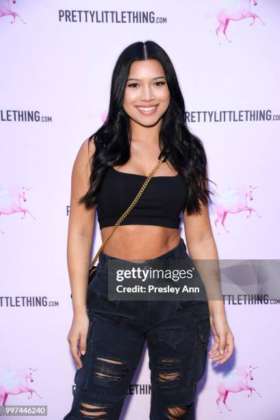 Julia Kelly attends PrettyLittleThing Hosts Private Influencer Dinner at Beauty & Essex on July 12, 2018 in Los Angeles, California.