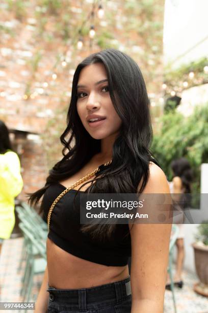 Julia Kelly attends PrettyLittleThing Hosts Private Influencer Dinner at Beauty & Essex on July 12, 2018 in Los Angeles, California.