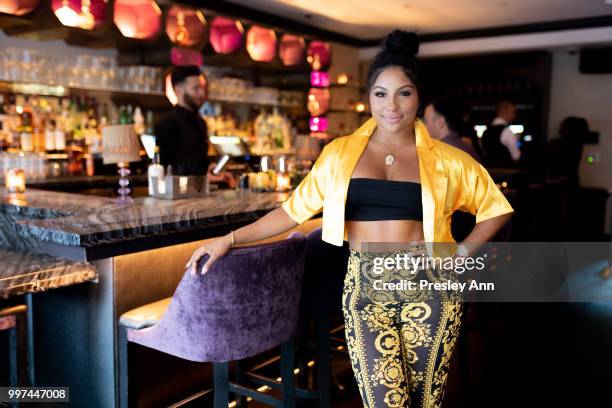 Candice Craig attends PrettyLittleThing Hosts Private Influencer Dinner at Beauty & Essex on July 12, 2018 in Los Angeles, California.