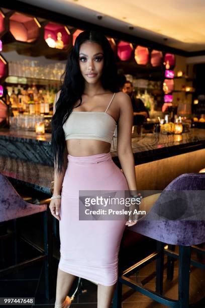 Jodi Joe attends PrettyLittleThing Hosts Private Influencer Dinner at Beauty & Essex on July 12, 2018 in Los Angeles, California.