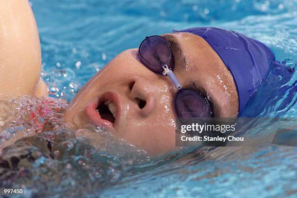 Atie Juliani of Indonesia trains for the 21st South East Asian Games at the Bukit Jalil Aquatic Center, Kuala Lumpur, Malaysia. DIGITAL IMAGE....