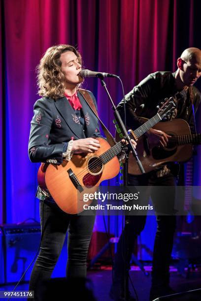 Brandi Carlile performs during an evening with Brandi Carlile at The GRAMMY Museum on July 12, 2018 in Los Angeles, California.
