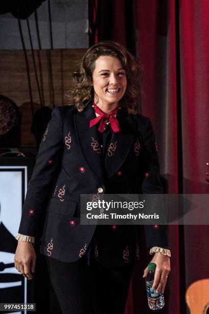 Brandi Carlile speaks during an evening with Brandi Carlile at The GRAMMY Museum on July 12, 2018 in Los Angeles, California.
