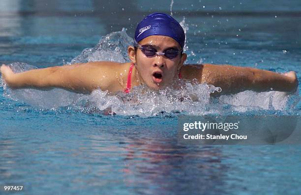 Atie Juliani of Indonesia in action during a training session for the 21st South East Asian Games at the Bukit Jalil Aquatic Center, Kuala Lumpur,...