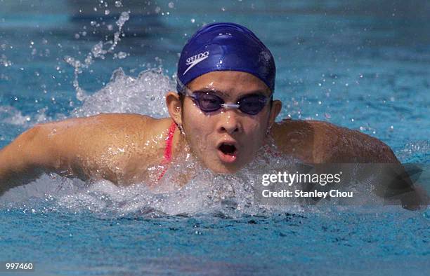 Atie Juliani of Indonesia in action during a training session for the 21st South East Asian Games at the Bukit Jalil Aquatic Center, Kuala Lumpur,...