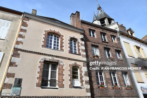 This photo taken on June 22 in Illiers-Combray, shows the birthplace of Professor Adrien Proust, father of French writer Marcel Proust and French...