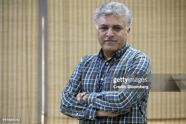 Dostain Khan Jamaldini, chairman of the Gwadar Port Authority, stands for a photograph after an interview in his office at Gwadar Port in Gwadar,...