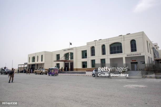 The Gwadar Development Authority Hospital stands in Gwadar, Balochistan, Pakistan, on Tuesday, July 4, 2018. What used to be a small fishing town on...