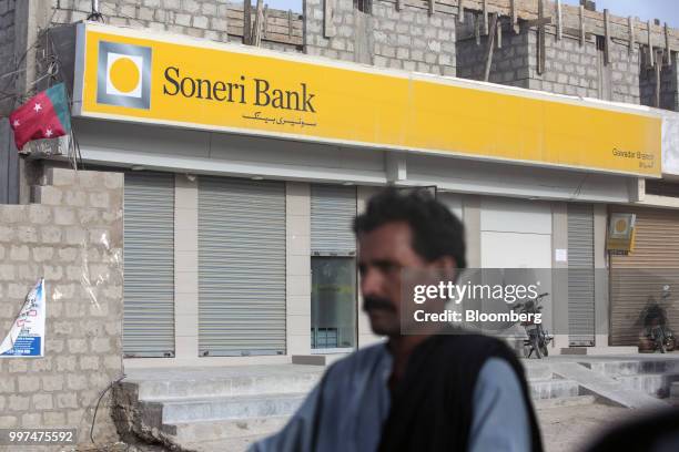 Soneri Bank Ltd. Bank branch stands in Gwadar, Balochistan, Pakistan, on Tuesday, July 4, 2018. What used to be a small fishing town on the...