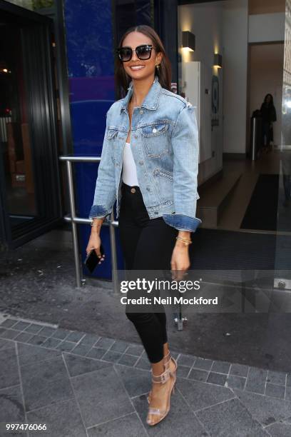 Alesha Dixon seen at the Global Radio Studios on July 13, 2018 in London, England.