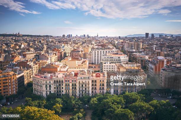 a view from la sagrada familia - familia stock pictures, royalty-free photos & images