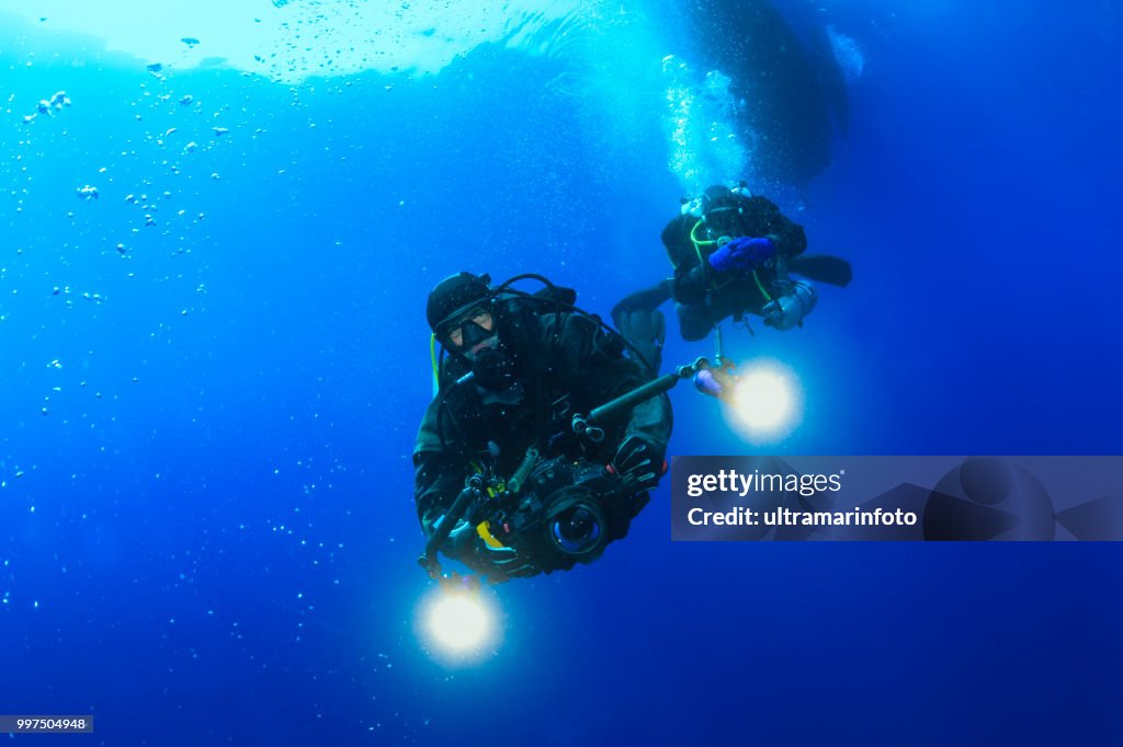 Underwater, underwater photographer Technical Diving Scuba diver Exploring and enjoying Sea life Water sports Techdive Scuba diver point of view