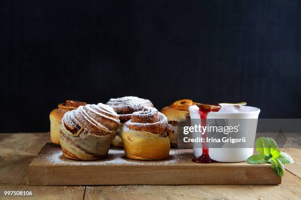 pastries background and jam, tea party. morning, breakfast. - tea party fotografías e imágenes de stock