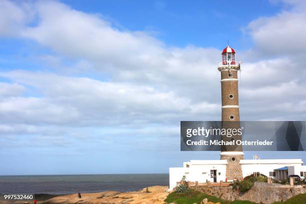 lighthouse in jose ignacio - jose ignacio lighthouse stock pictures, royalty-free photos & images