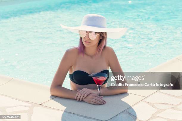 summer by the pool - carta stock pictures, royalty-free photos & images