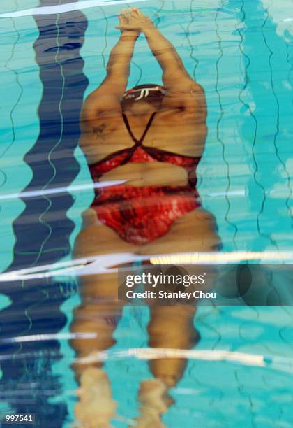Joscelin Yeo of Singapore in action during a training session held at the Bukit Jalil Aquatics Centre, Kuala Lumpur, Malaysia ahead of the 21st South...